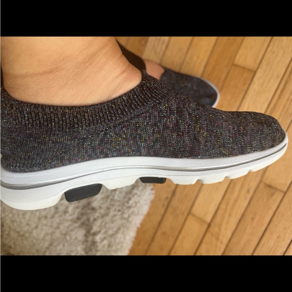 SKETCHERS Shimmer Stylish Knit Slip-On Sneakers Size 7